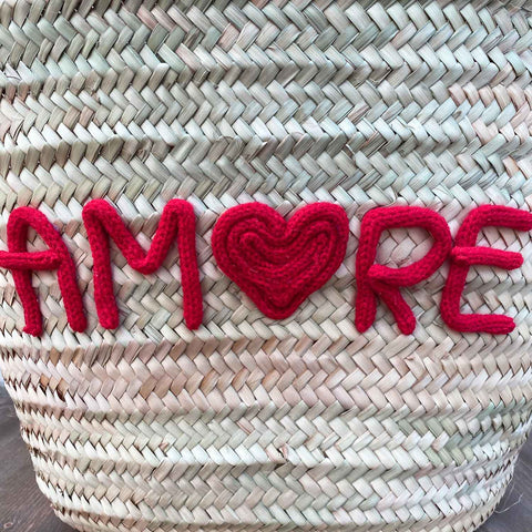 Borsa in paglia Amore