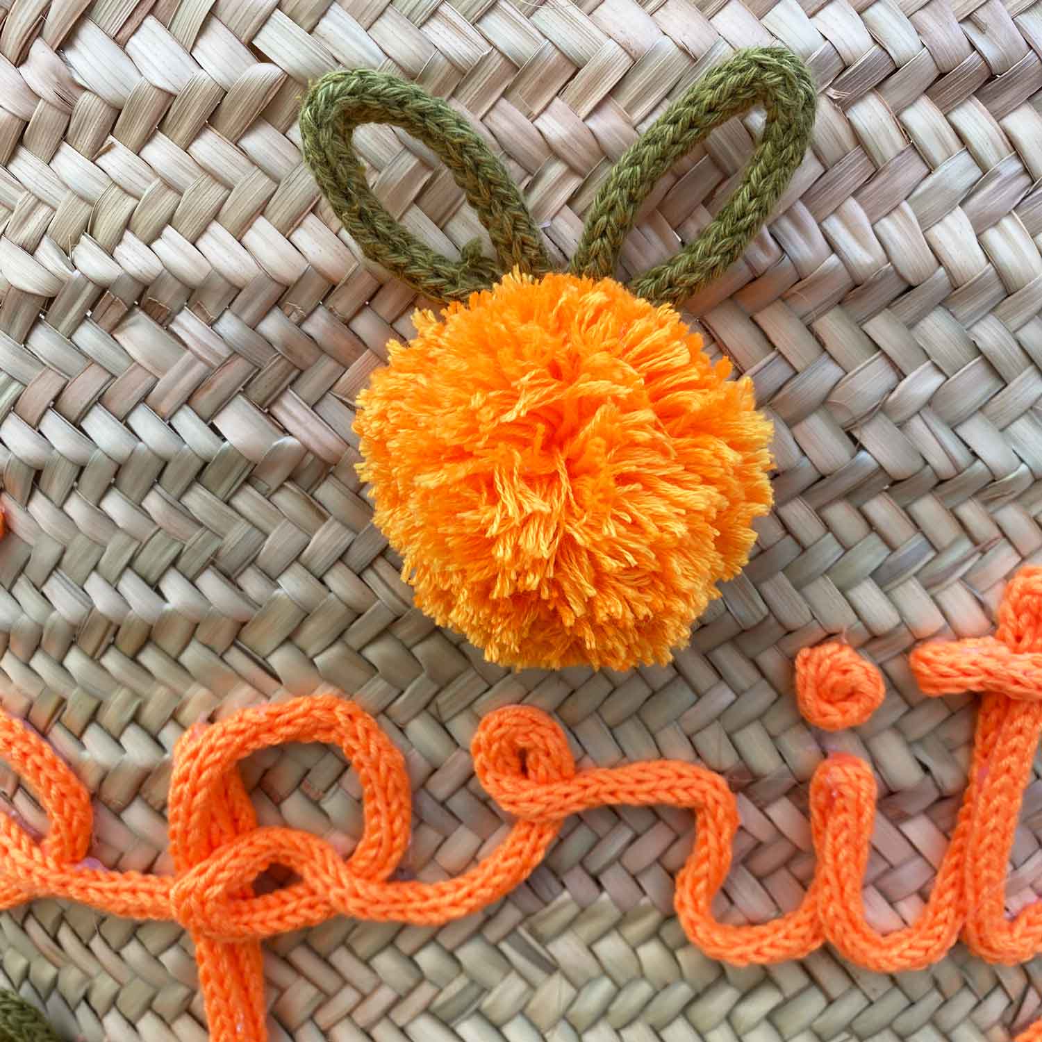 Borsa da spiaggia in paglia Spritz personalizzabile