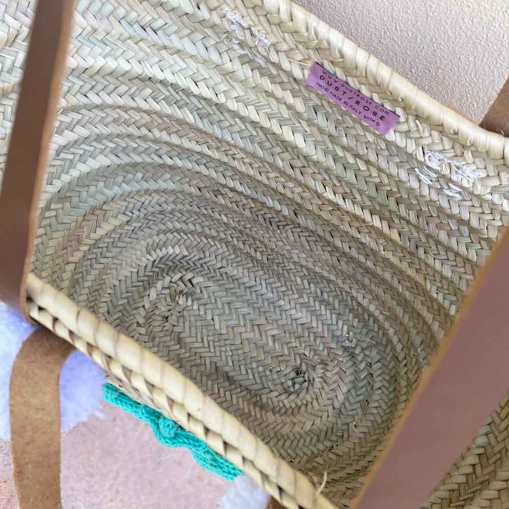 Borsa in paglia per la spiaggia con nome personalizzato