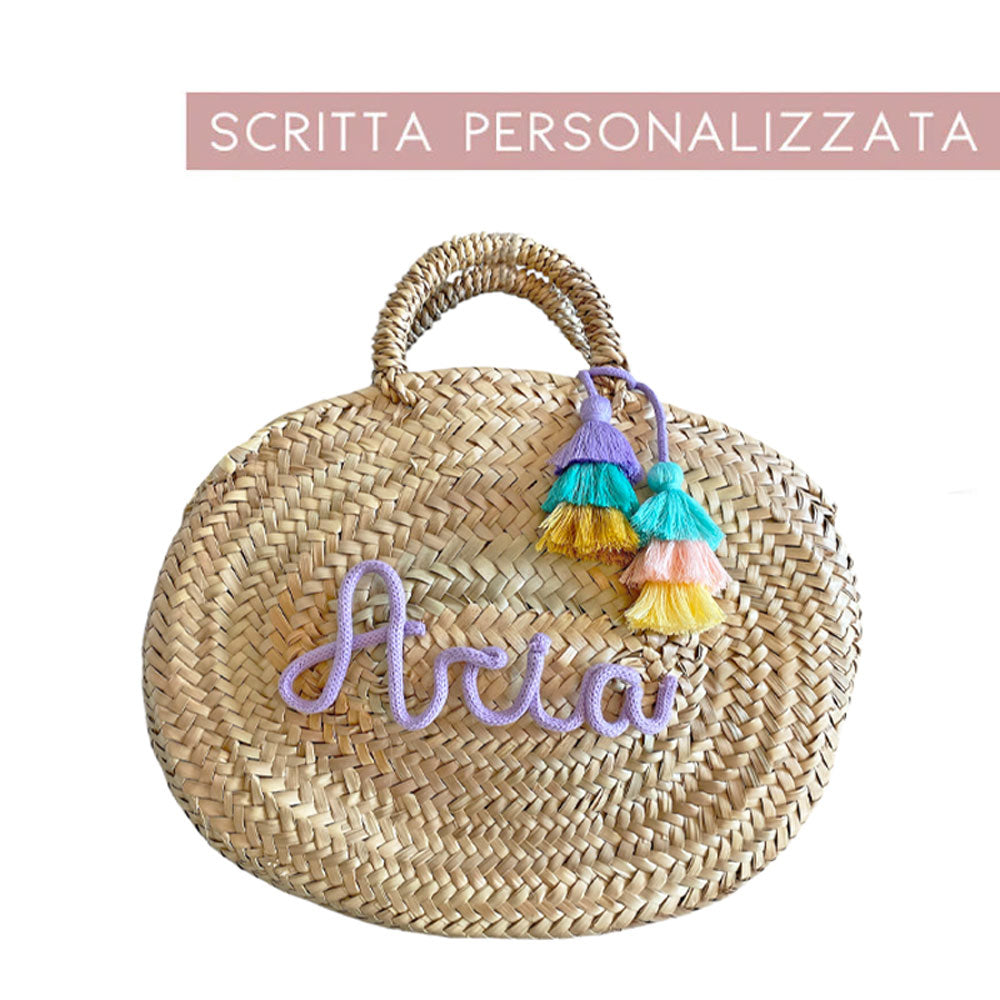 Borsa personalizzata in paglia ovale