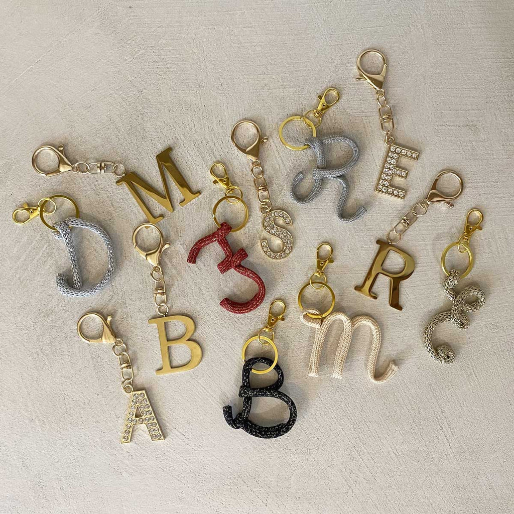 Ciondoli charm portachiavi iniziale