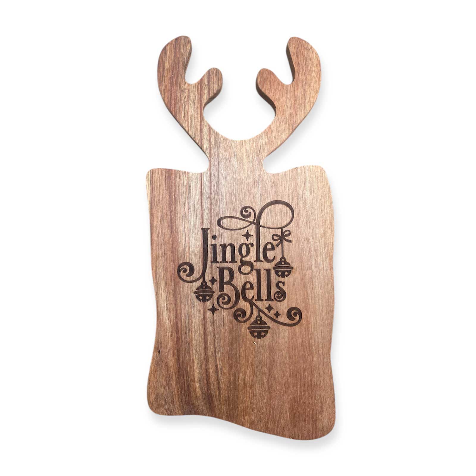 Tagliere in legno a forma di renna natalizia Jingle Bells