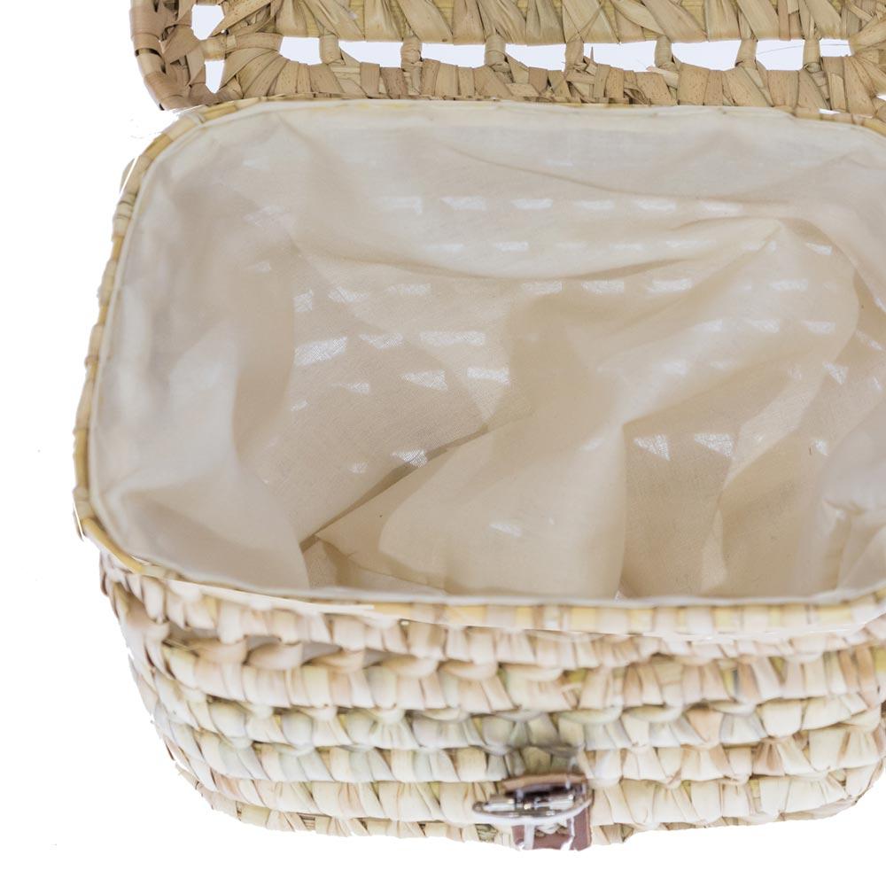 4ALL Borsa bauletto in paglia Paris