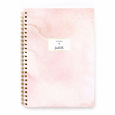Agenda personalizzata con nome o iniziali Pink dusk