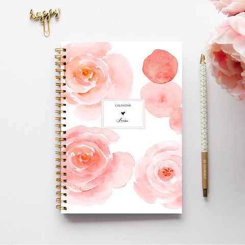 Agenda personalizzata Watercolor roses