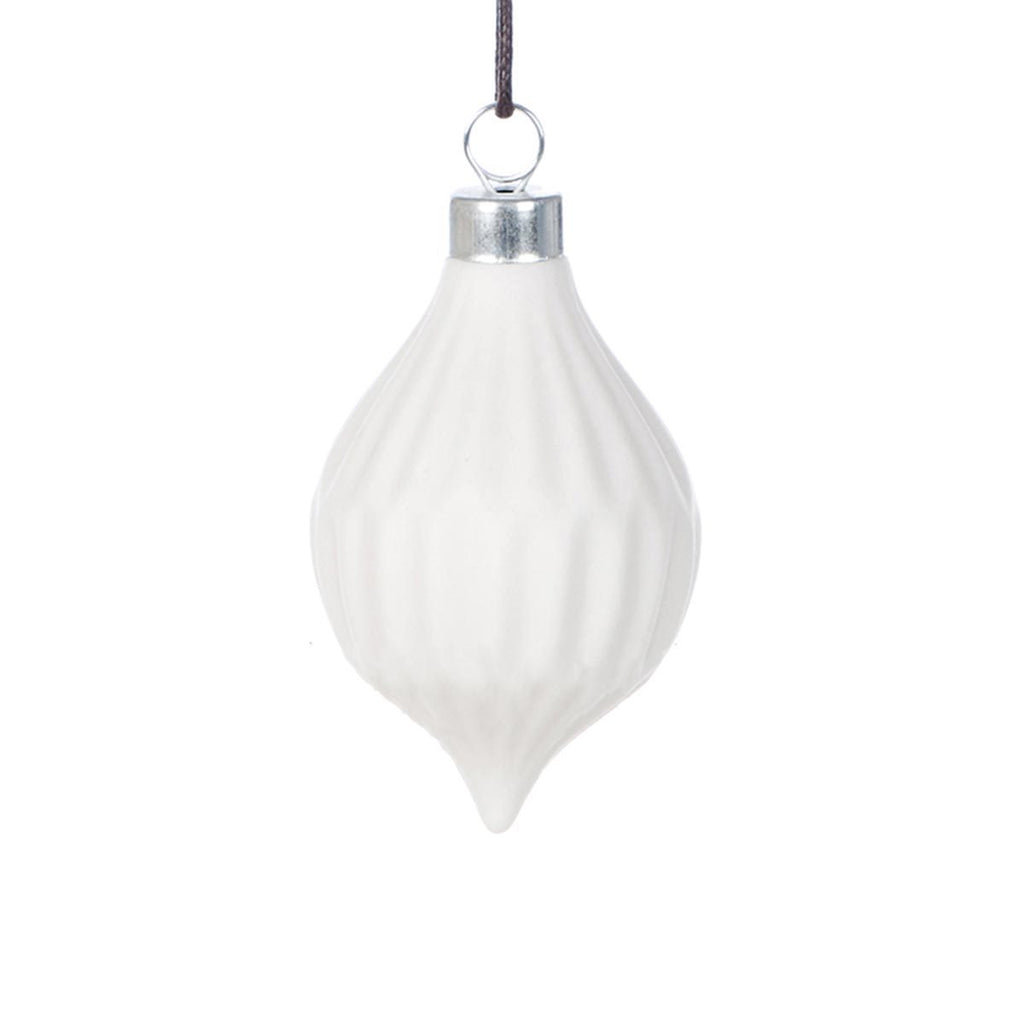 Blanc Mariclò decoro per albero di Natale sfaccettato in ceramica