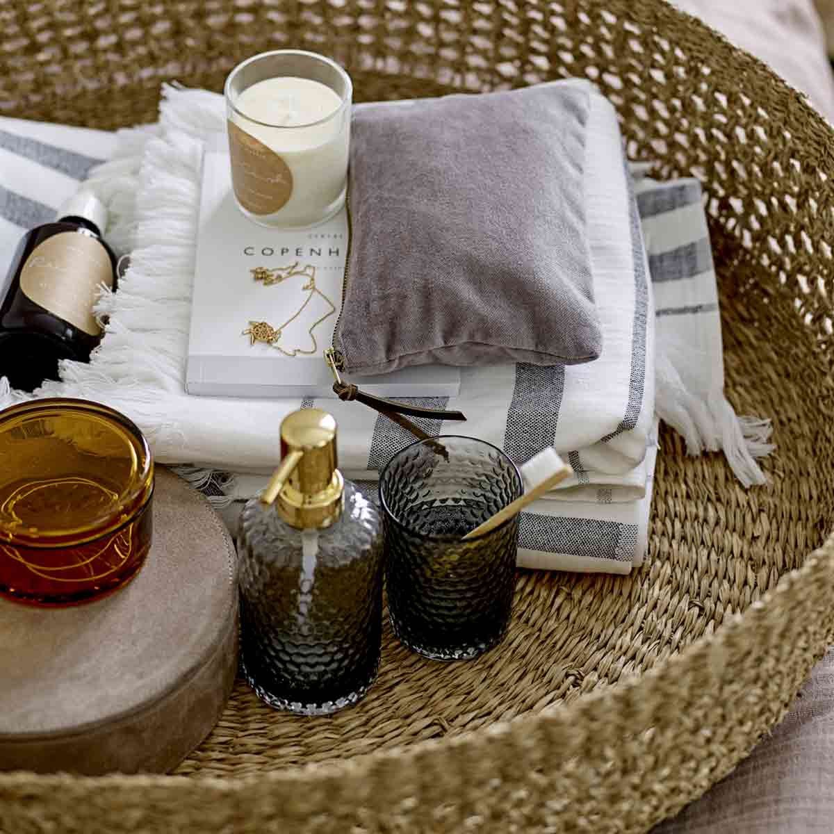 Dispenser sapone Bloomingville vetro grigio