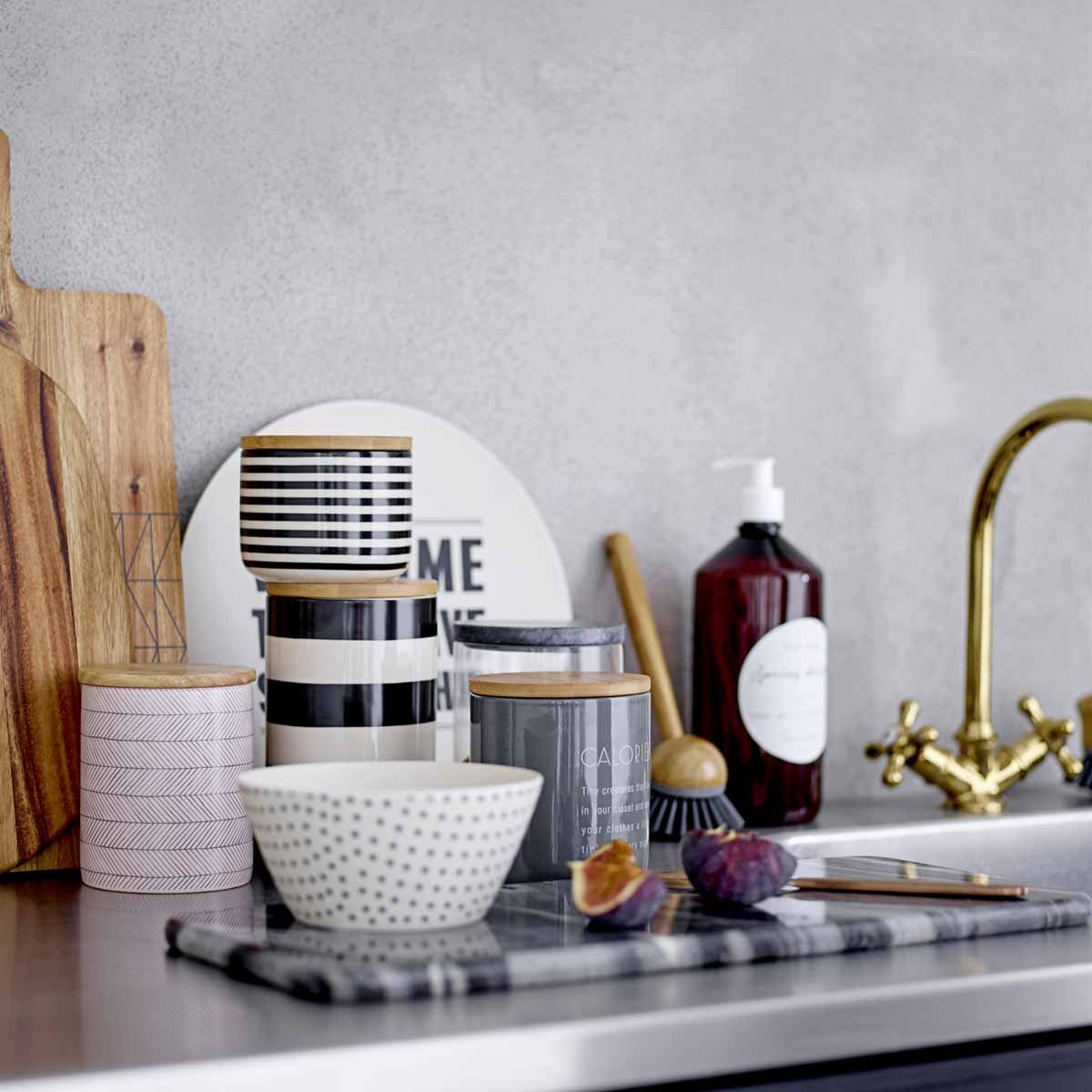 Barattolo Bloomingville in ceramica bianca Home Made
