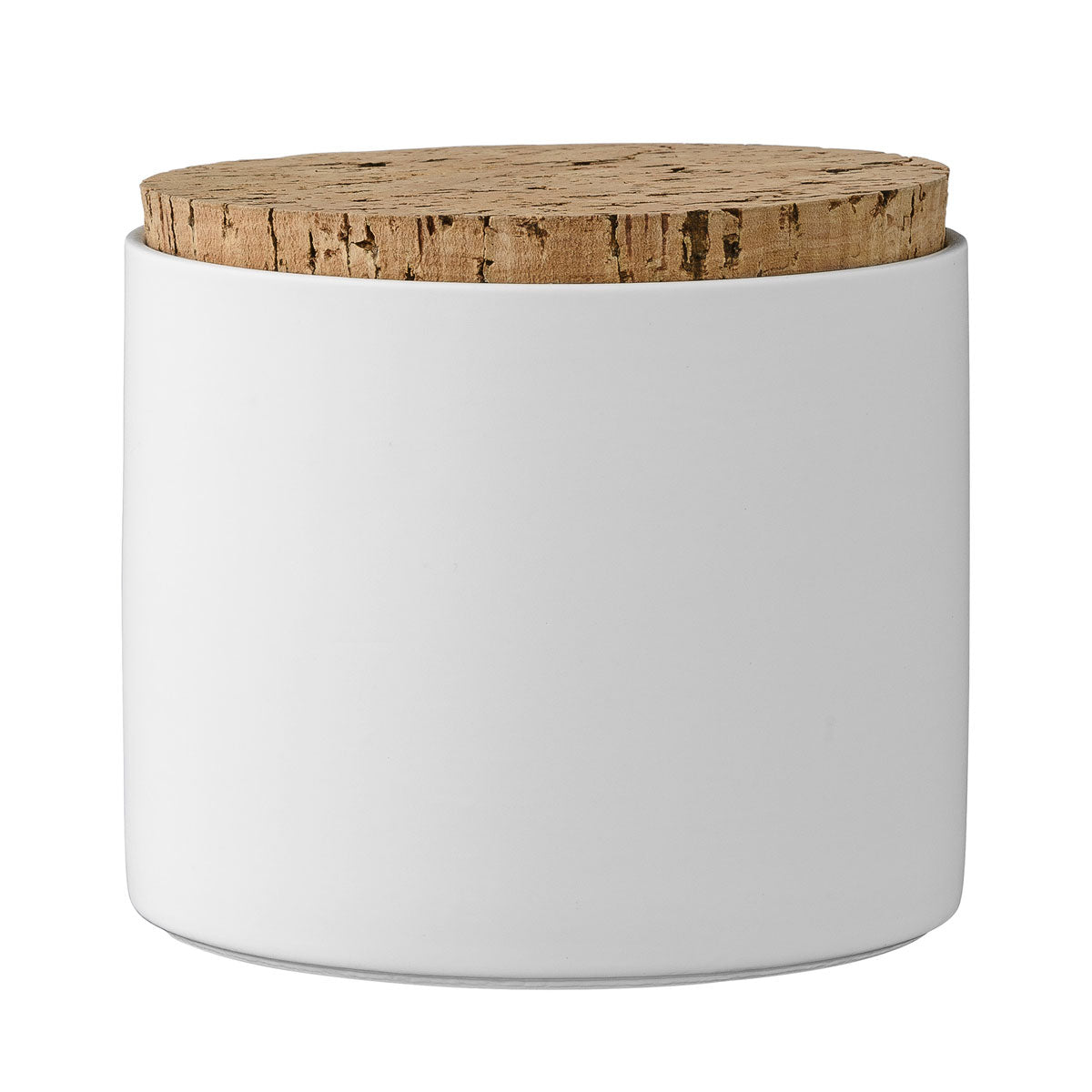 Bloomingville barattolo in ceramica bianco con coperchio di sughero
