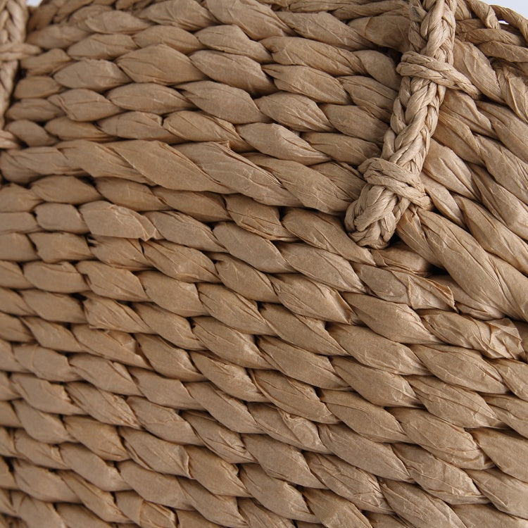 Borsa in paglia con scritta personalizzata