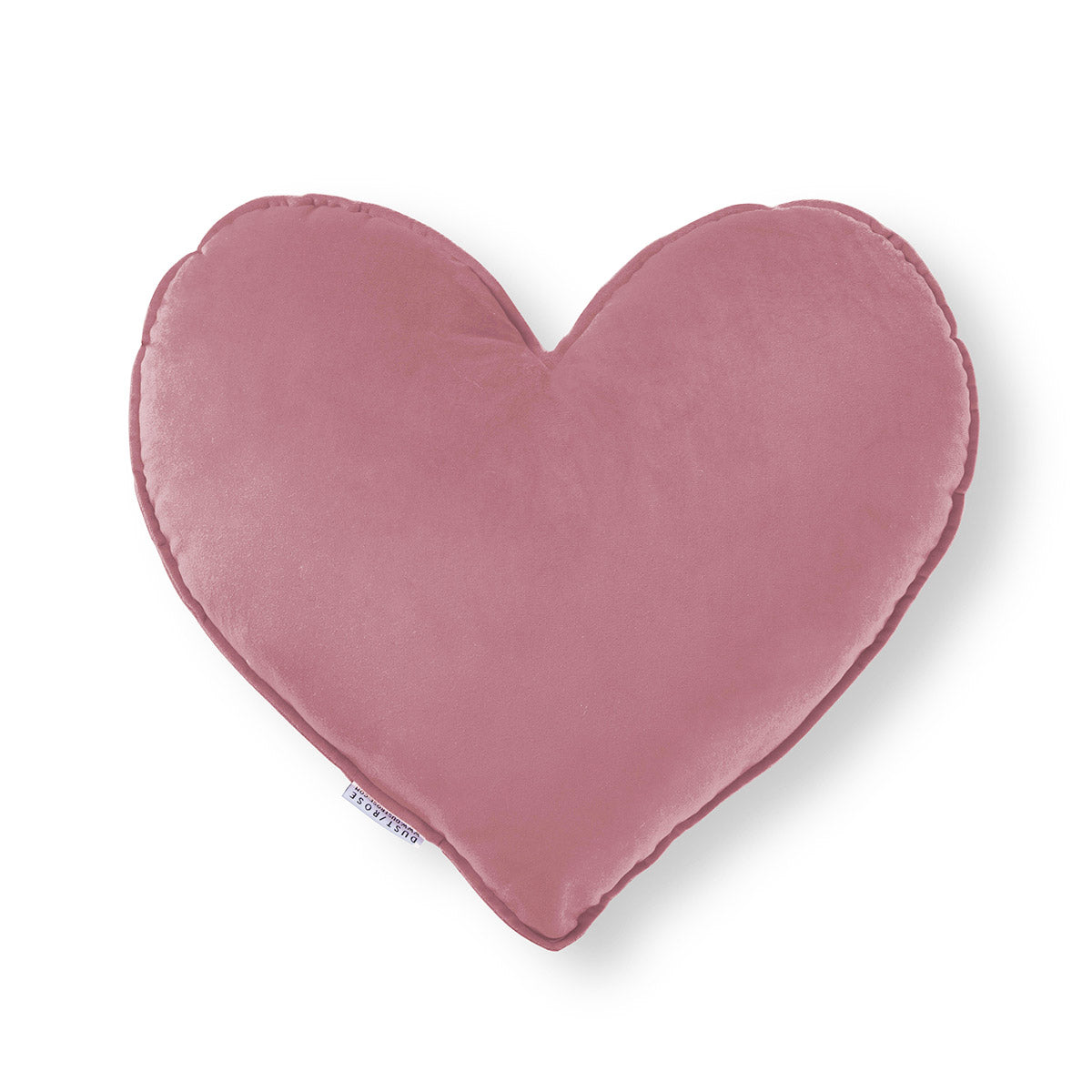 Cuscino a forma di cuore in velluto rosa malva