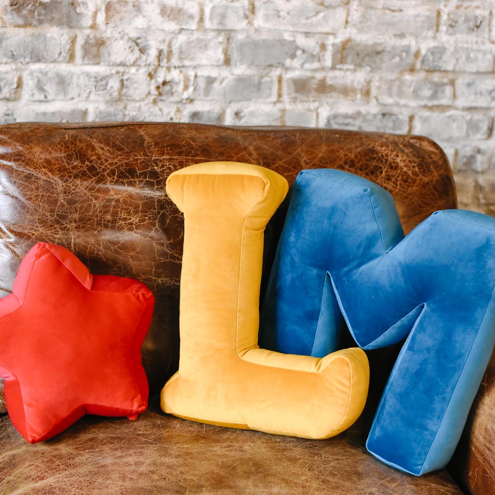 Cuscino Personalizzato a Forma di Lettera Alfabeto Iniziale