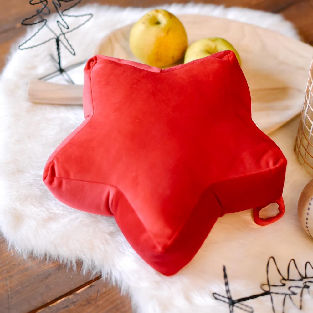Cuscino Stella Velluto Rosso