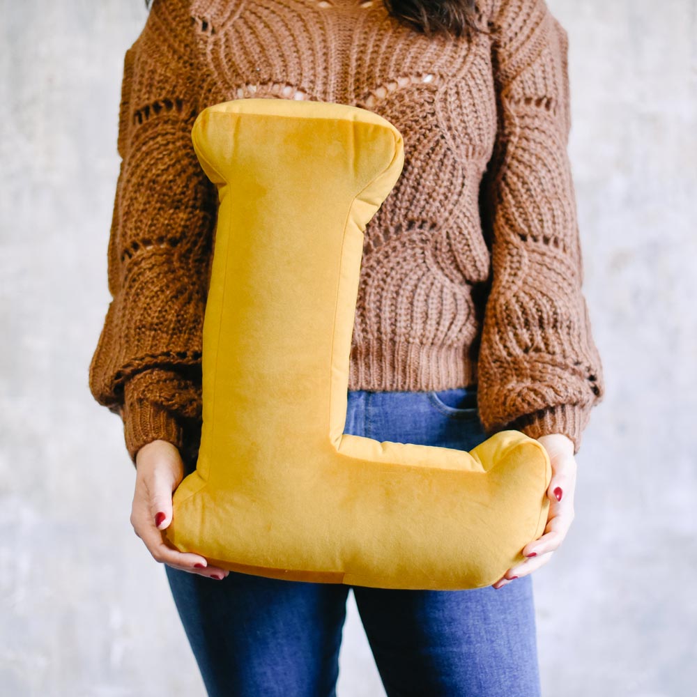 Cuscino Personalizzato a Forma di Lettera Alfabeto Iniziale