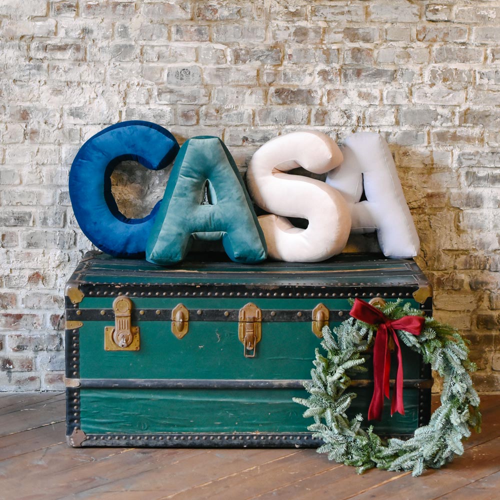 Cuscino Personalizzato a Forma di Lettera Alfabeto Iniziale