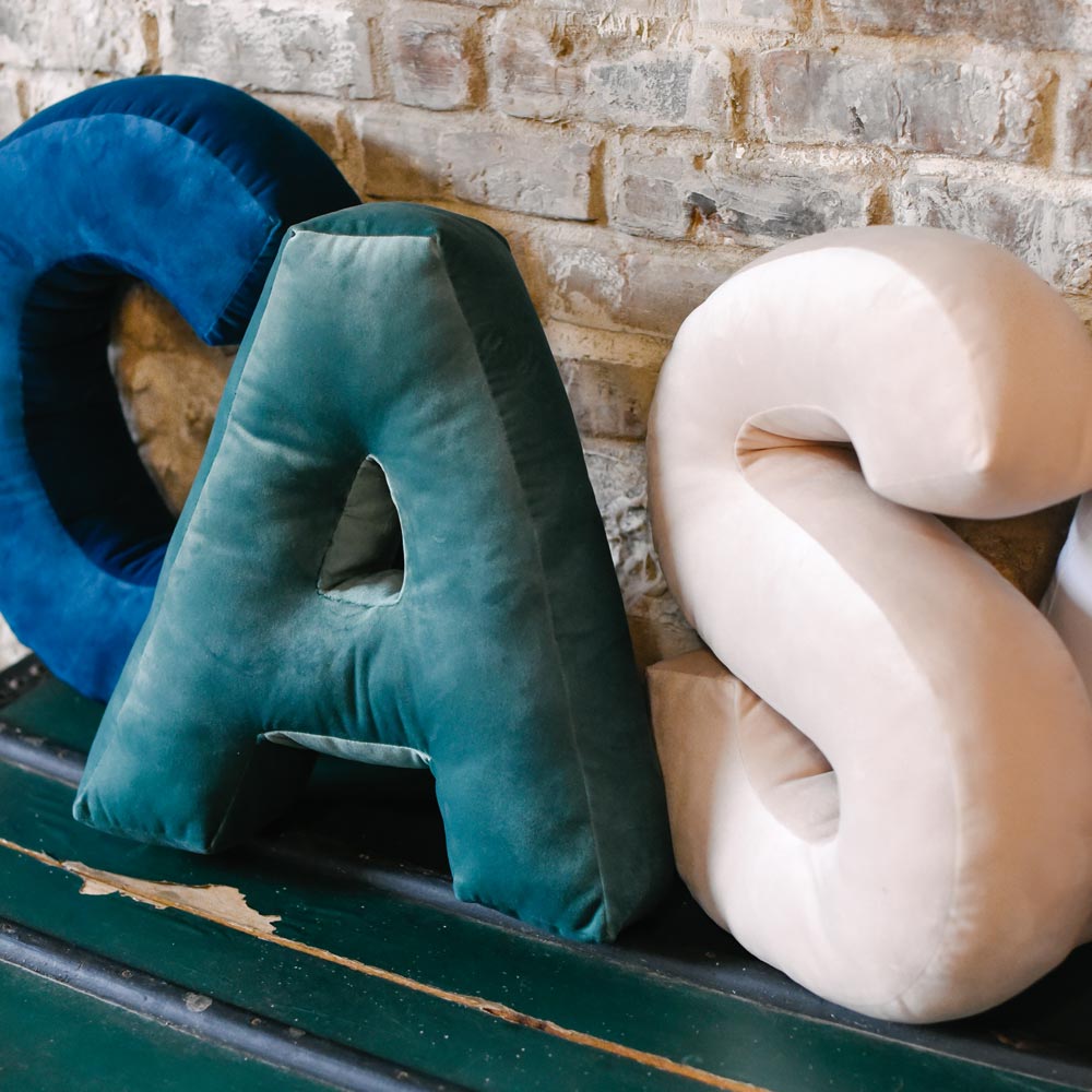 Cuscino Personalizzato a Forma di Lettera Alfabeto Iniziale