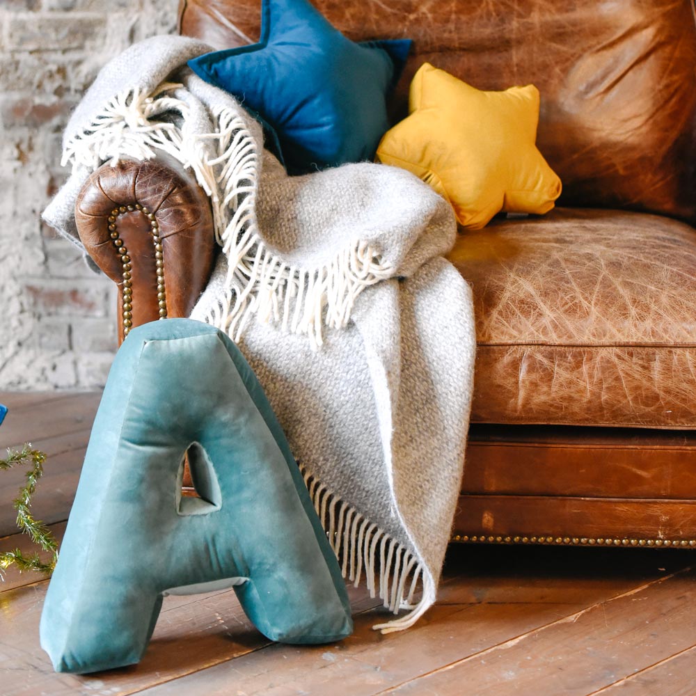 Cuscino Personalizzato a Forma di Lettera Alfabeto Iniziale