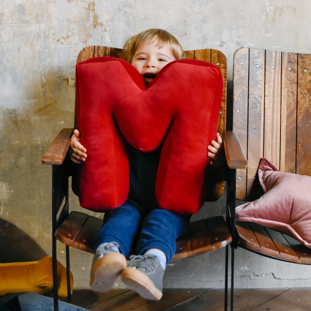 Cuscino Personalizzato a Forma di Lettera Alfabeto Iniziale
