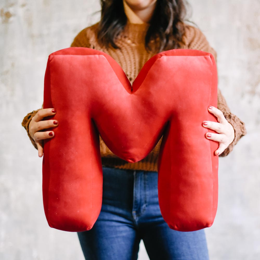 Cuscino Personalizzato a Forma di Lettera Alfabeto Iniziale