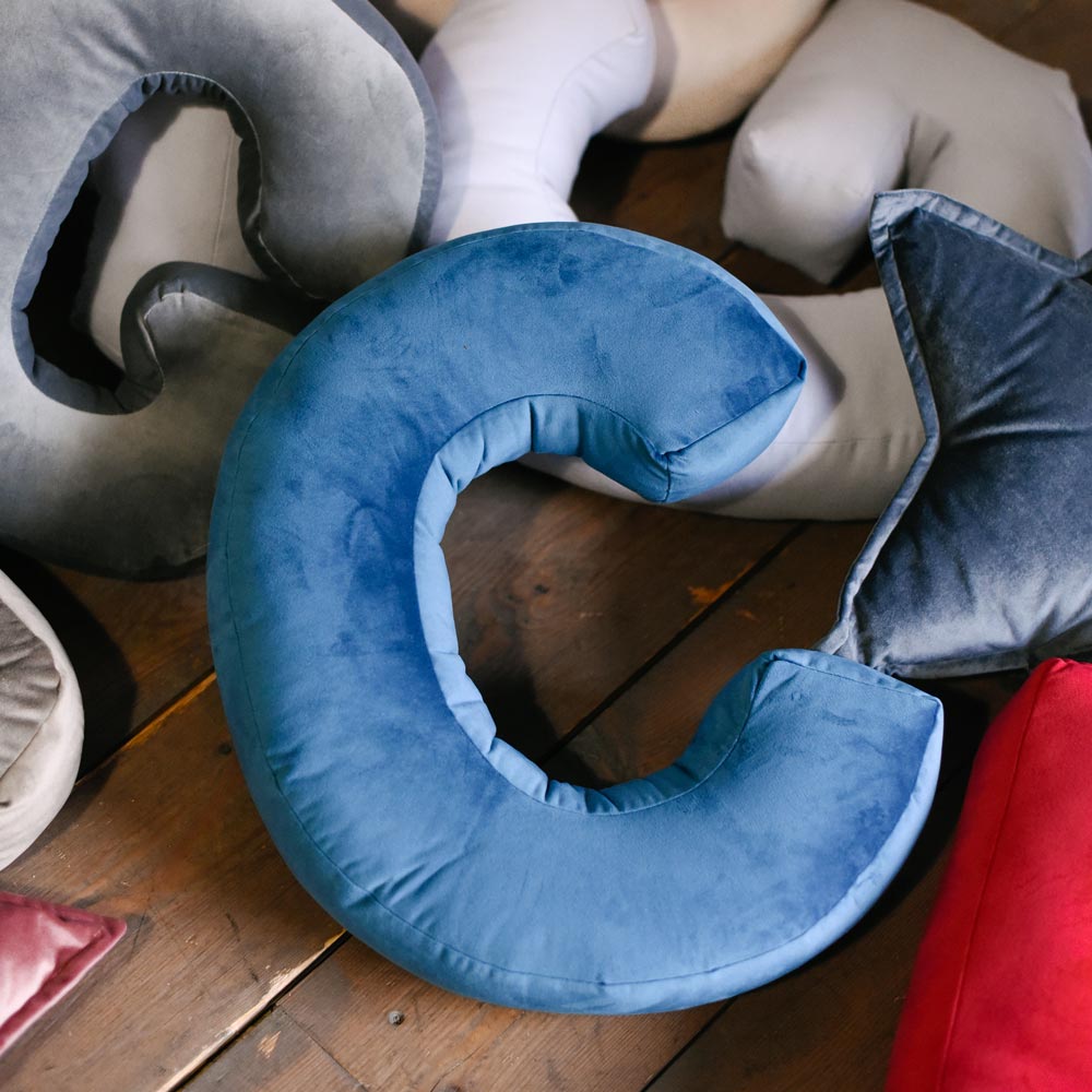 Cuscino Personalizzato a Forma di Lettera Alfabeto Iniziale