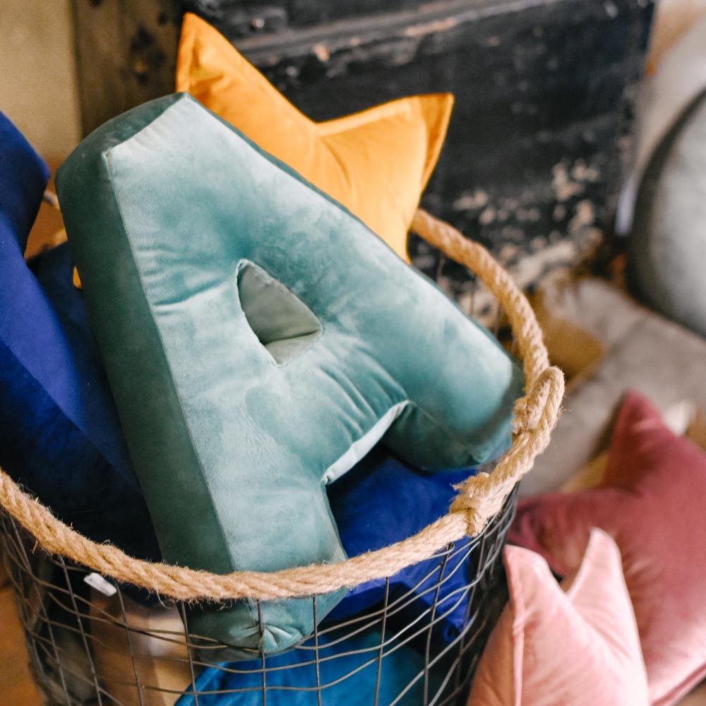 Cuscino Personalizzato a Forma di Lettera Alfabeto Iniziale