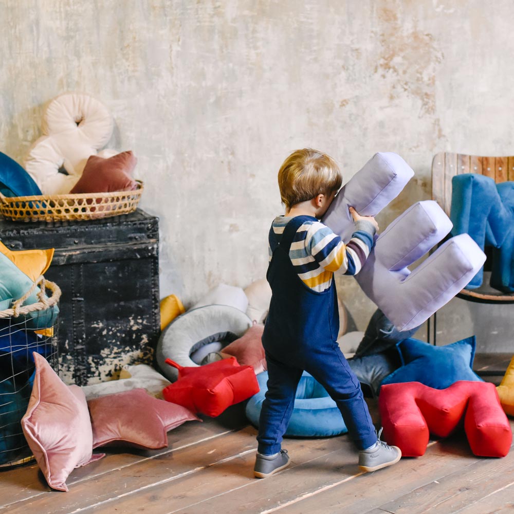 Cuscino Stella Velluto Panna