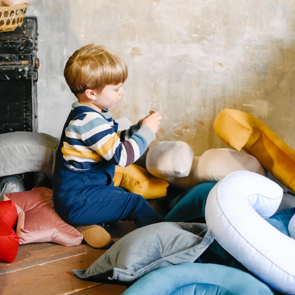 Cuscino Stella Velluto Grigio Antracite