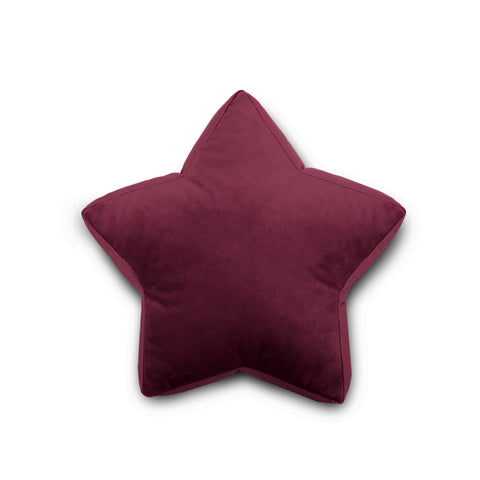 Cuscino Stella in Velluto Bordeaux