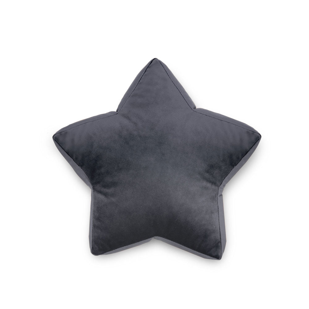 Cuscino a forma di stella in velluto antracite