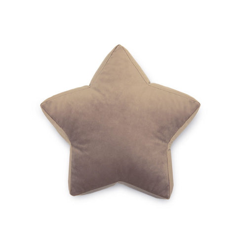 Cuscino Stella in Velluto Tortora