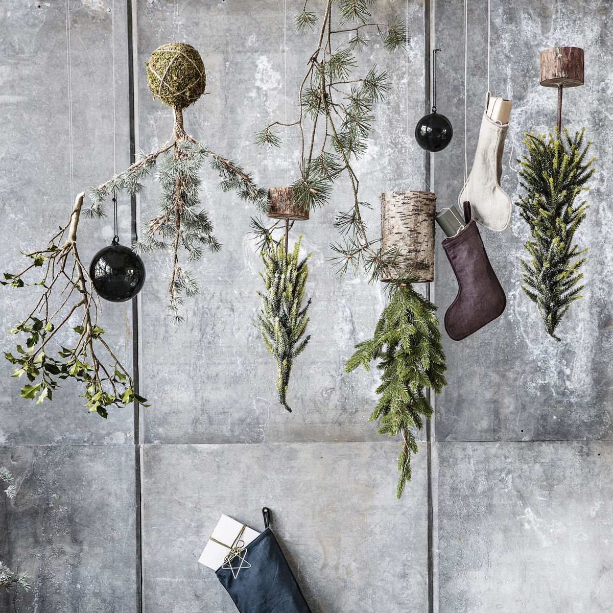 House Doctor Calza di Natale in lino grigio