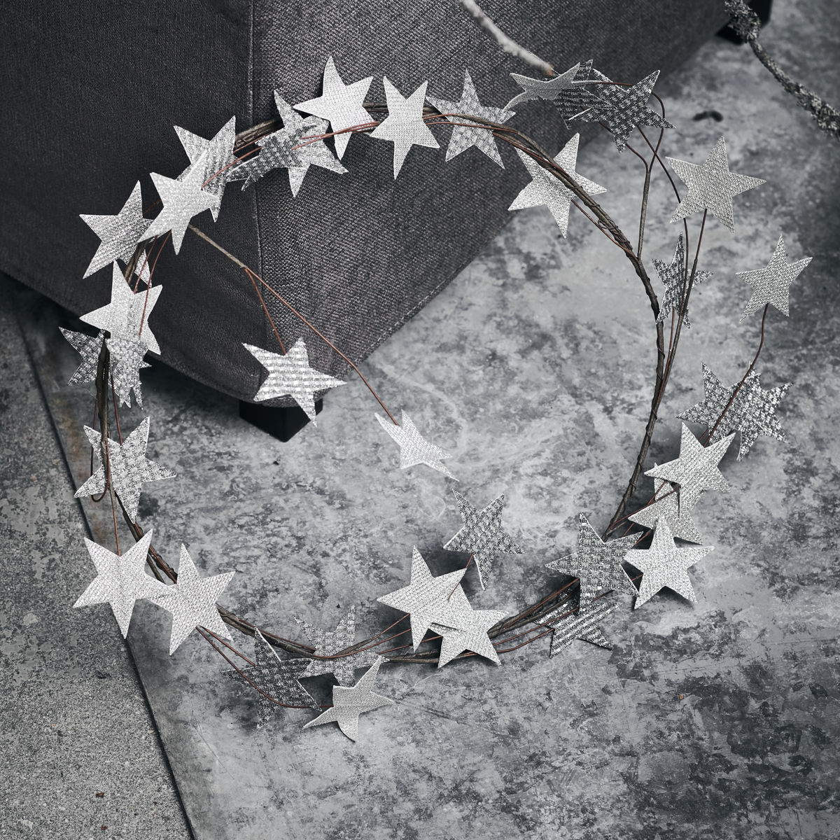 House Doctor Ghirlanda di Stelle Argento