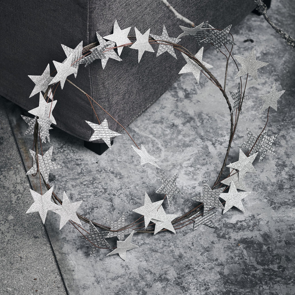 House Doctor Ghirlanda di Stelle Argento