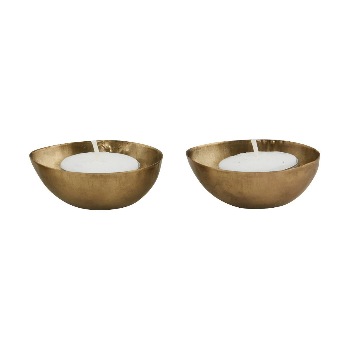 House Doctor Set di due Portacandela in Ottone Egg