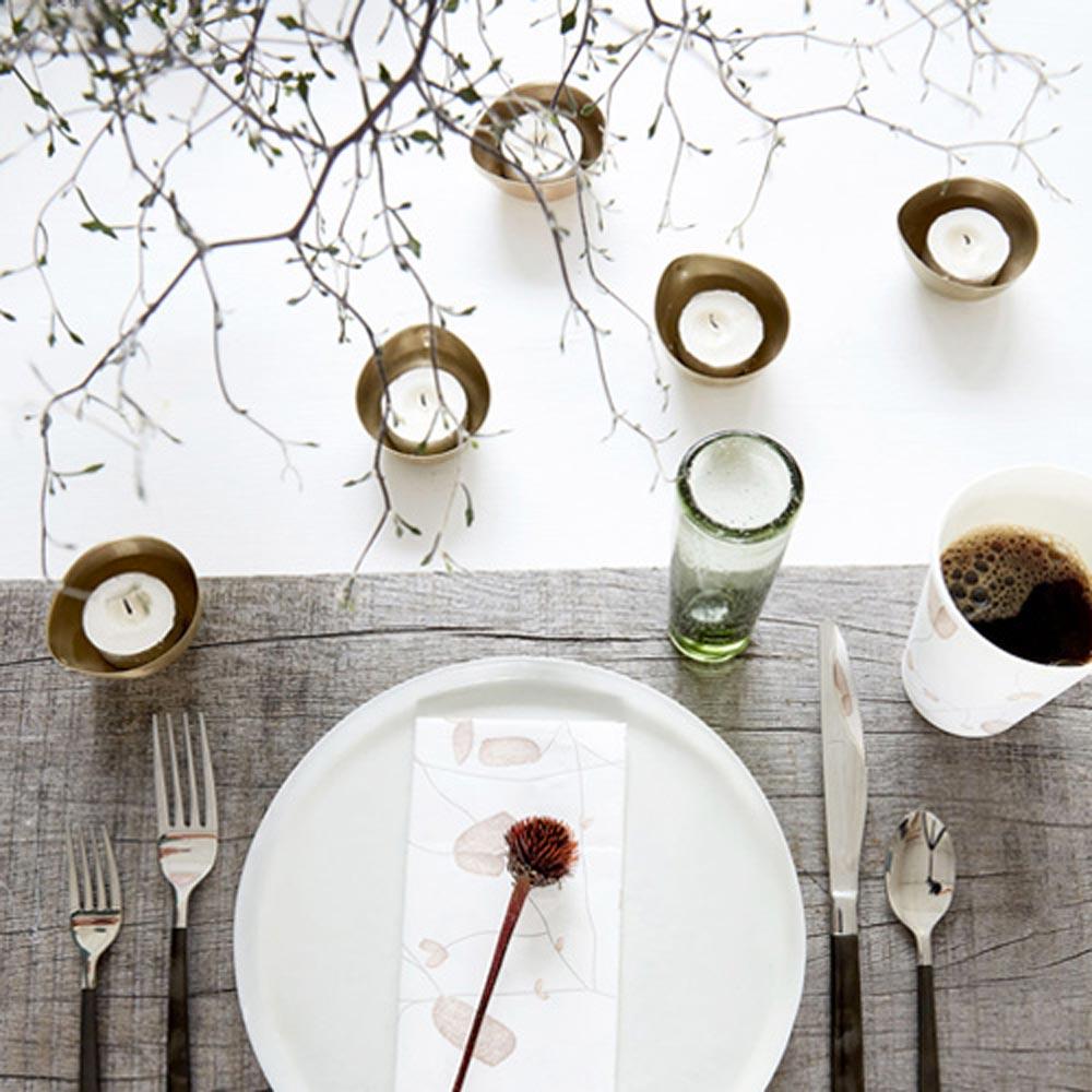 House Doctor Set di due Portacandela in Ottone Egg