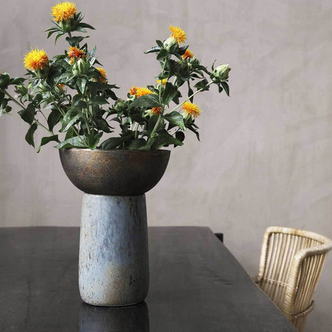 Vaso Kombi in ferro e ceramica