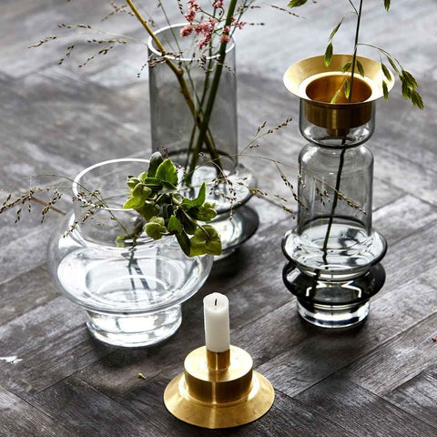 Portacandela in ottone Lid