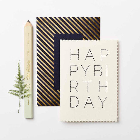 Biglietto di auguri Katie Leamon Happy Birthday bordo lavorato