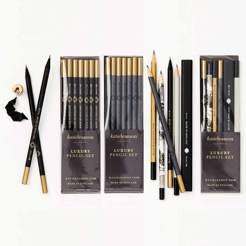 Set di matite a fantasie assortite oro/nero