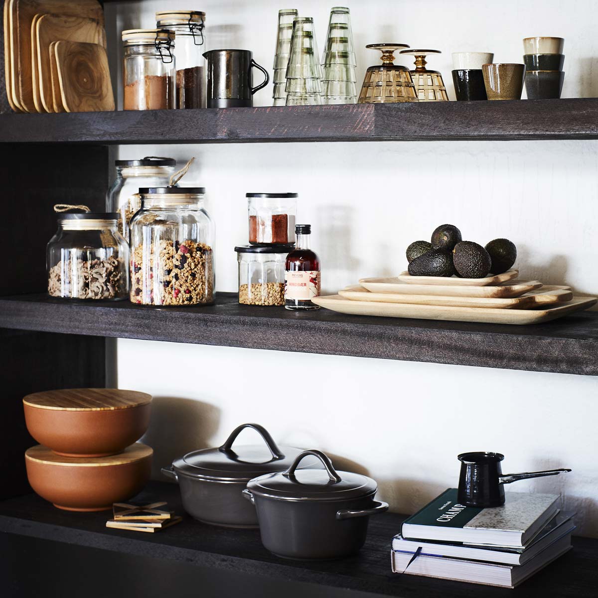 Madam Stoltz Ciotola in Bamboo con Coperchio