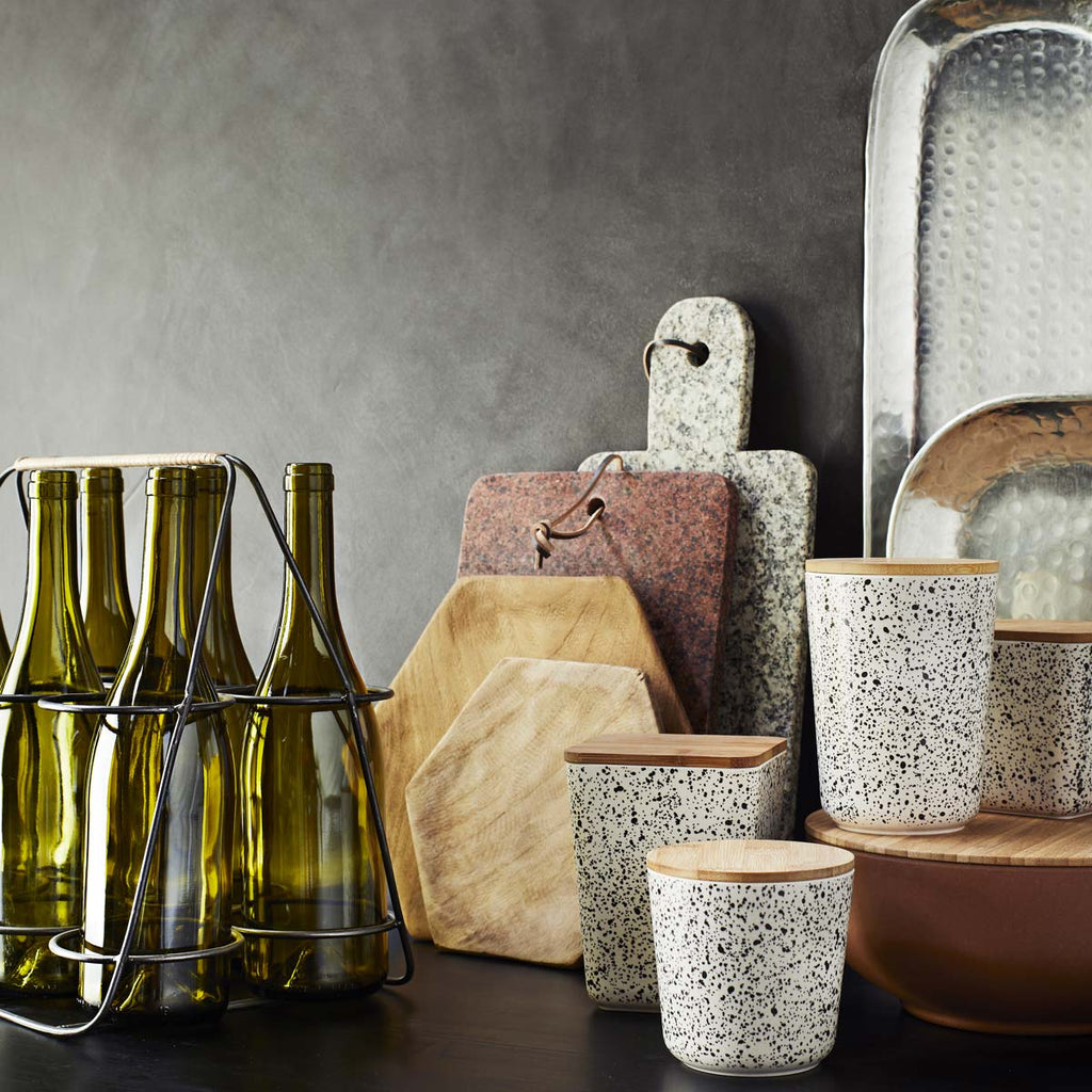 Madam Stoltz Ciotola in Bamboo con Coperchio