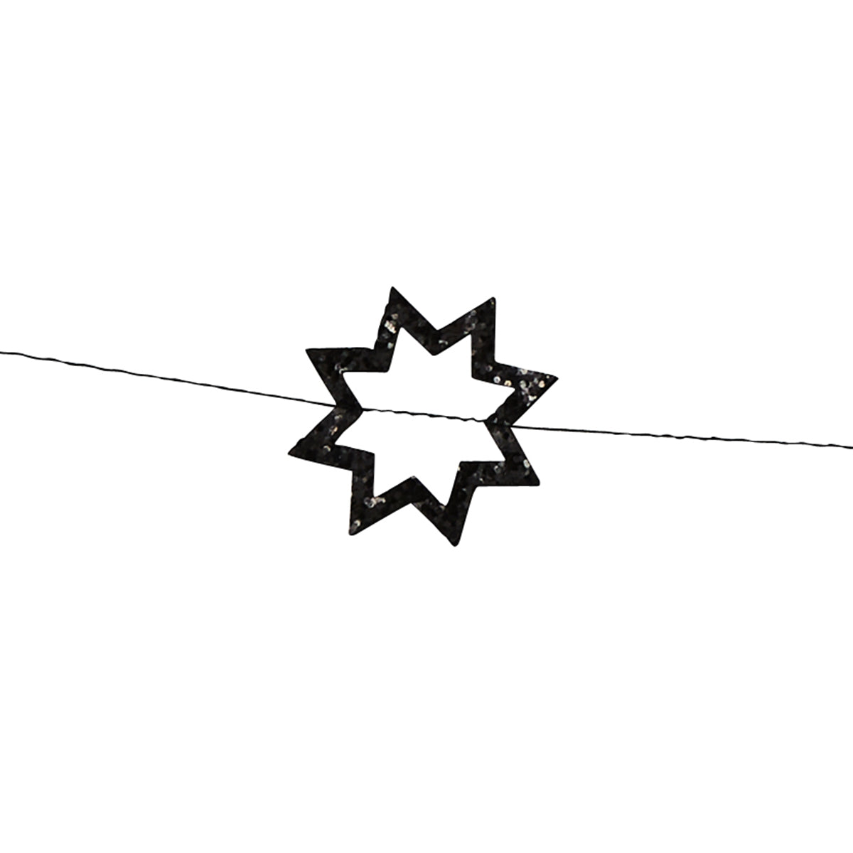 Madam Stoltz festone di stelle nere glitterate