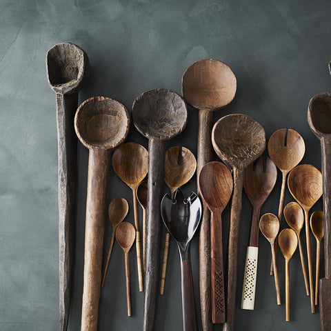 Posate da servizio in legno