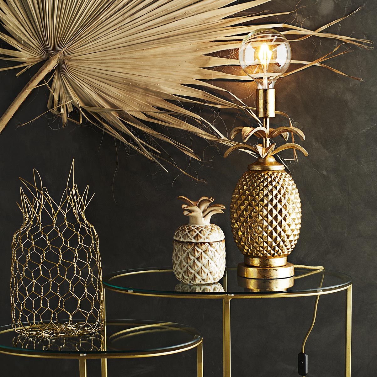 Madam Stoltz contenitore con coperchio ananas