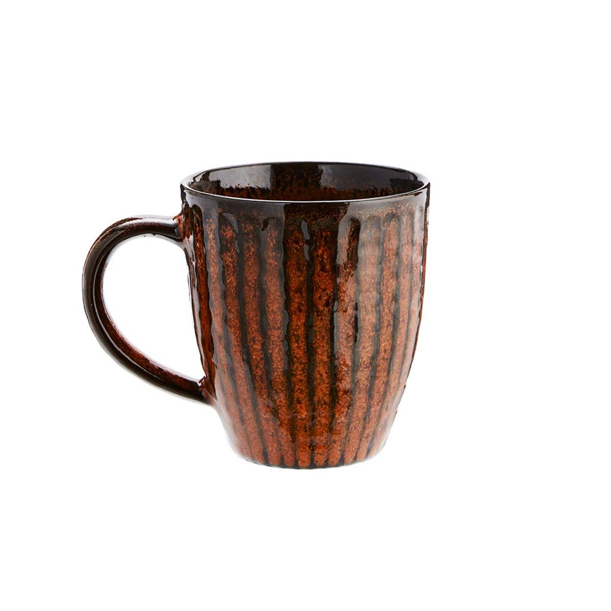Madam Stoltz Tazza in Ceramica Deep Orange
