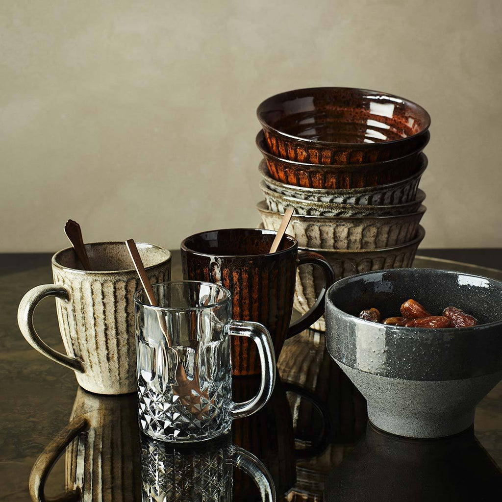 Madam Stoltz Tazza in Ceramica Deep Orange