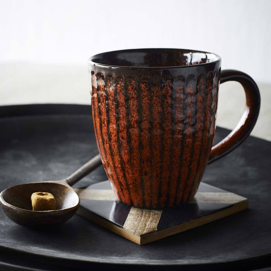 Madam Stoltz Tazza in Ceramica Deep Orange