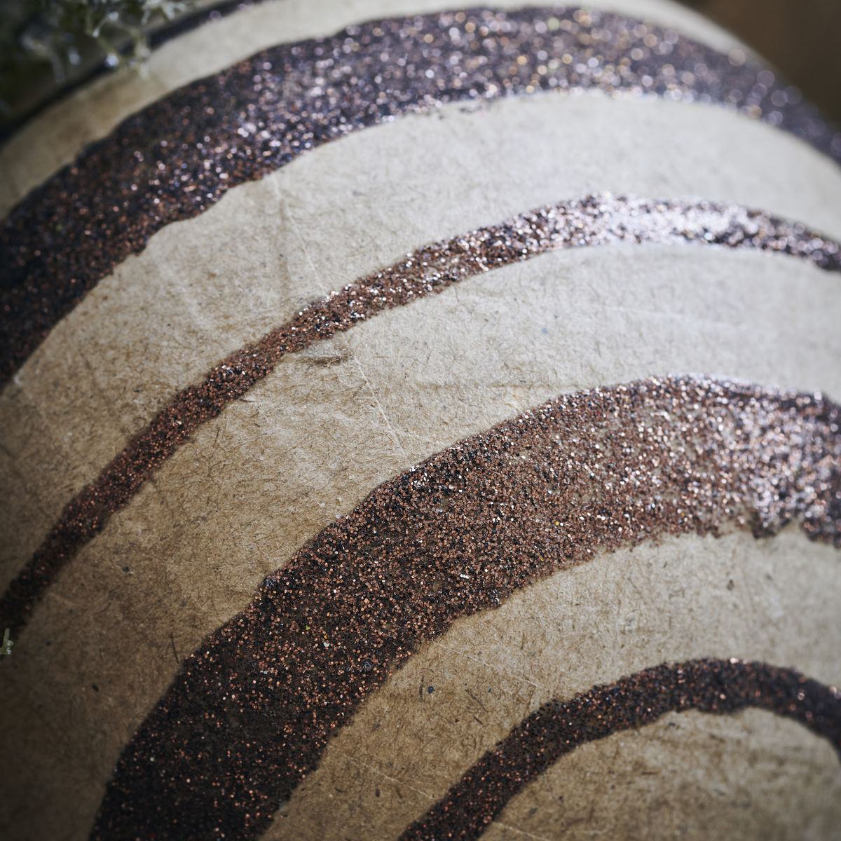 House Doctor Palline Natale Kraft Glitter Bronzo