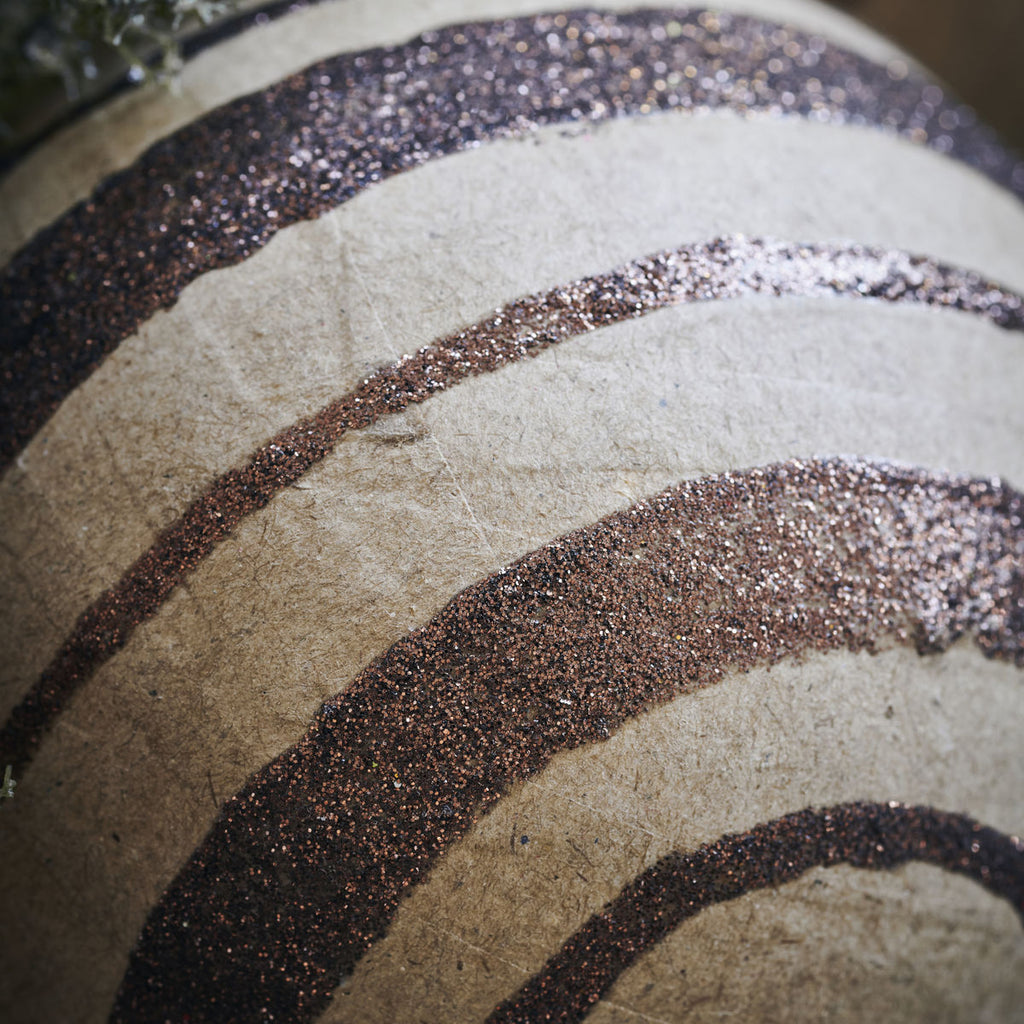 House Doctor Palline Natale Kraft Glitter Bronzo