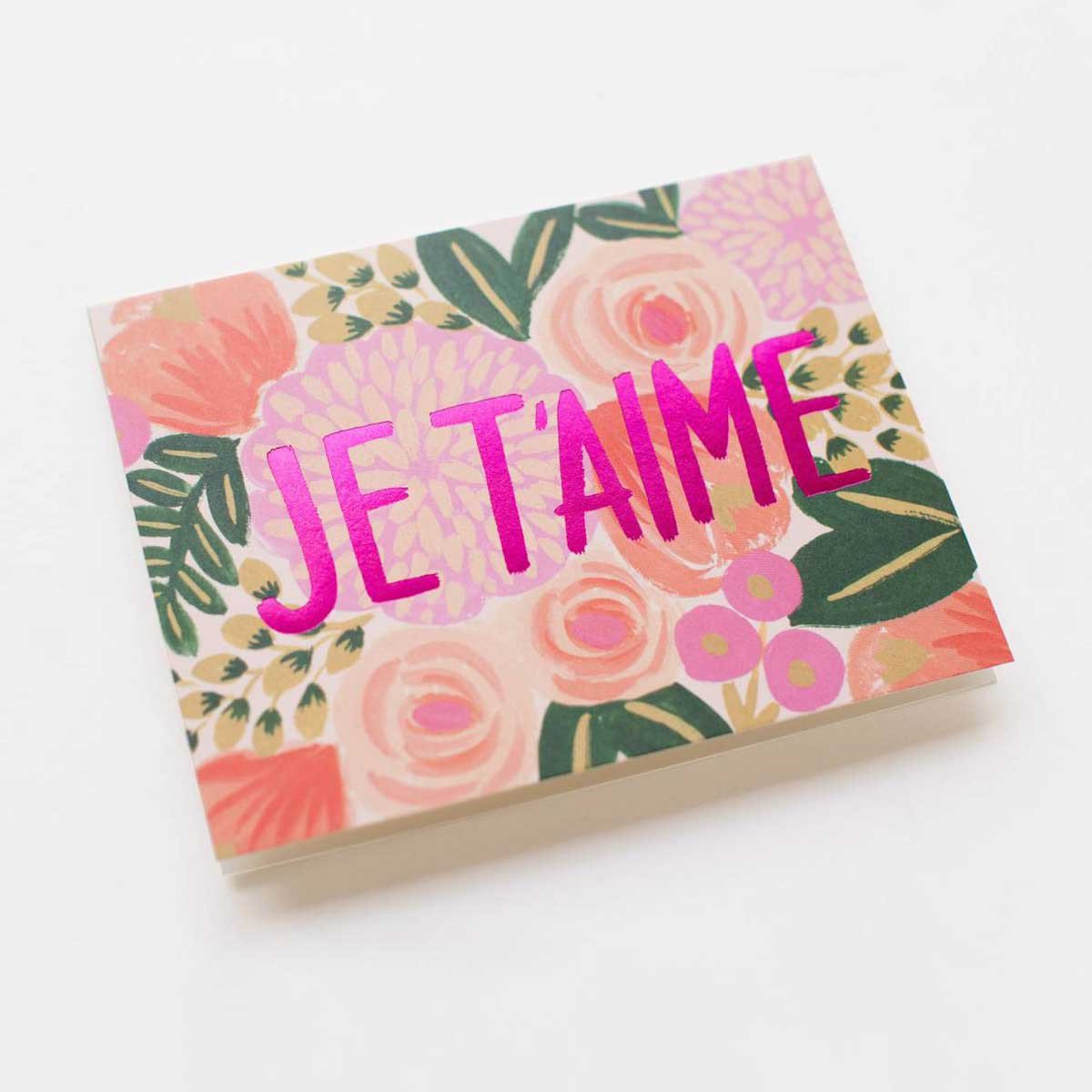 Biglietto d'amore Rifle Paper Co. Je T'Aime floreale